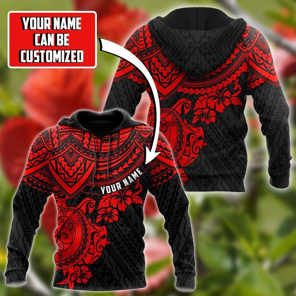 Amazing Polynesian Red Tattoo Customize 3D All Over Printed Shirts For Men And Women - Amaze Style™-Apparel