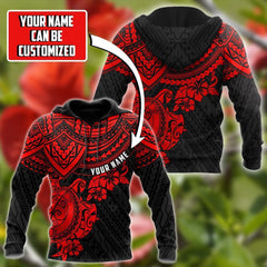 Amazing Polynesian Red Tattoo Customize 3D All Over Printed Shirts For Men And Women - Amaze Style™-Apparel