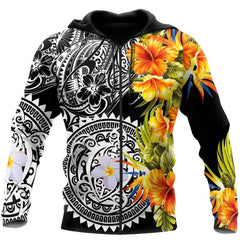 Amazing Polynesian Turtle Tattoo & Hibiscus Hoodie Tshirt For Men And Women