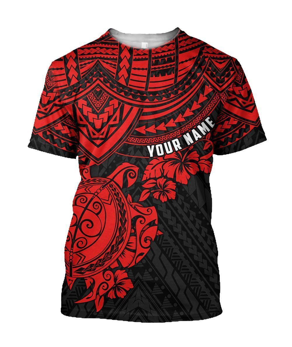 Amazing Polynesian Red Tattoo Customize 3D All Over Printed Shirts For Men And Women Hoodie