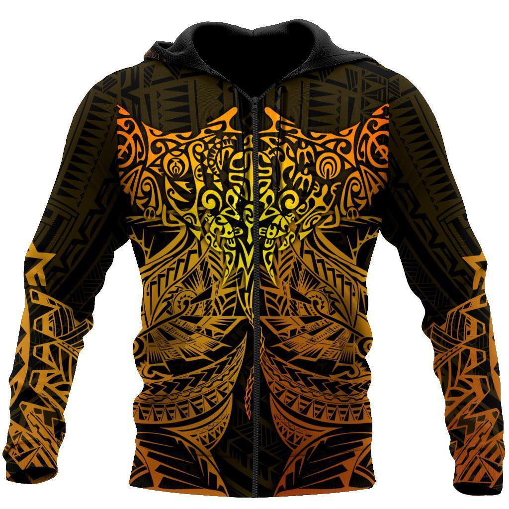 Amazing Polynesian Ray Tattoo Hoodie For Men And Women