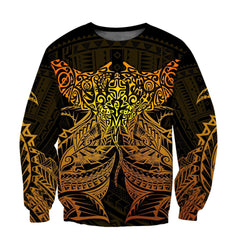 Amazing Polynesian Ray Tattoo Hoodie For Men And Women