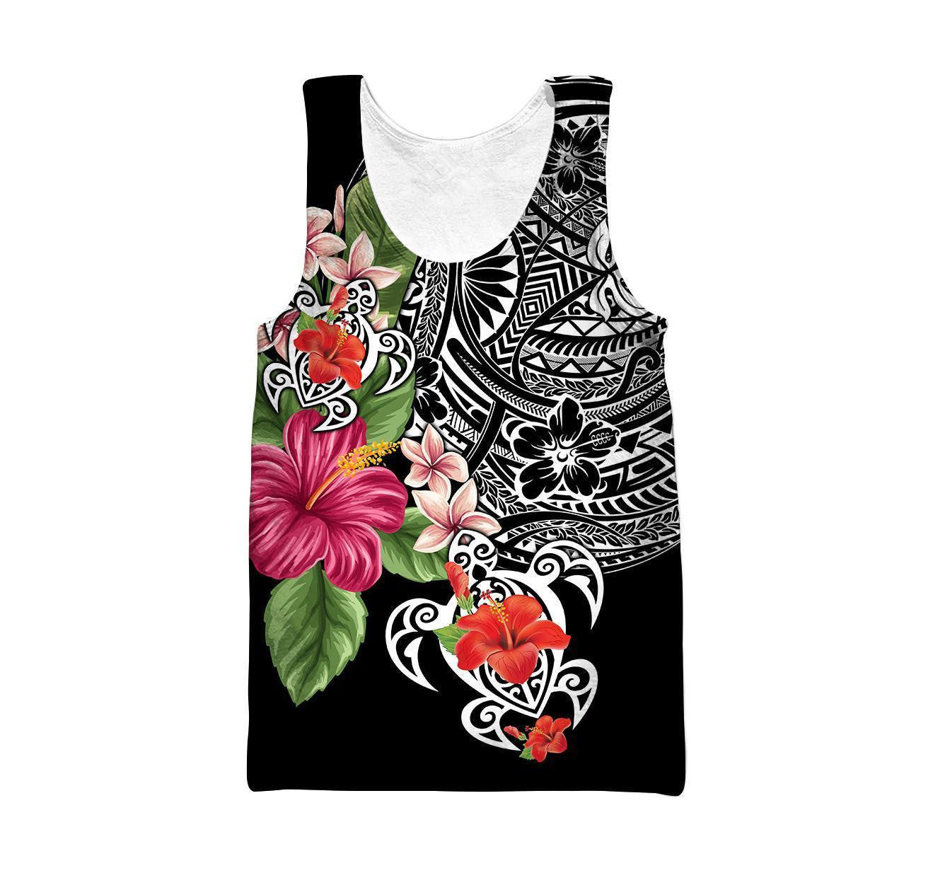 Amazing Polynesian Tattoo & Hibiscus Hoodie Tshirt For Men And Women