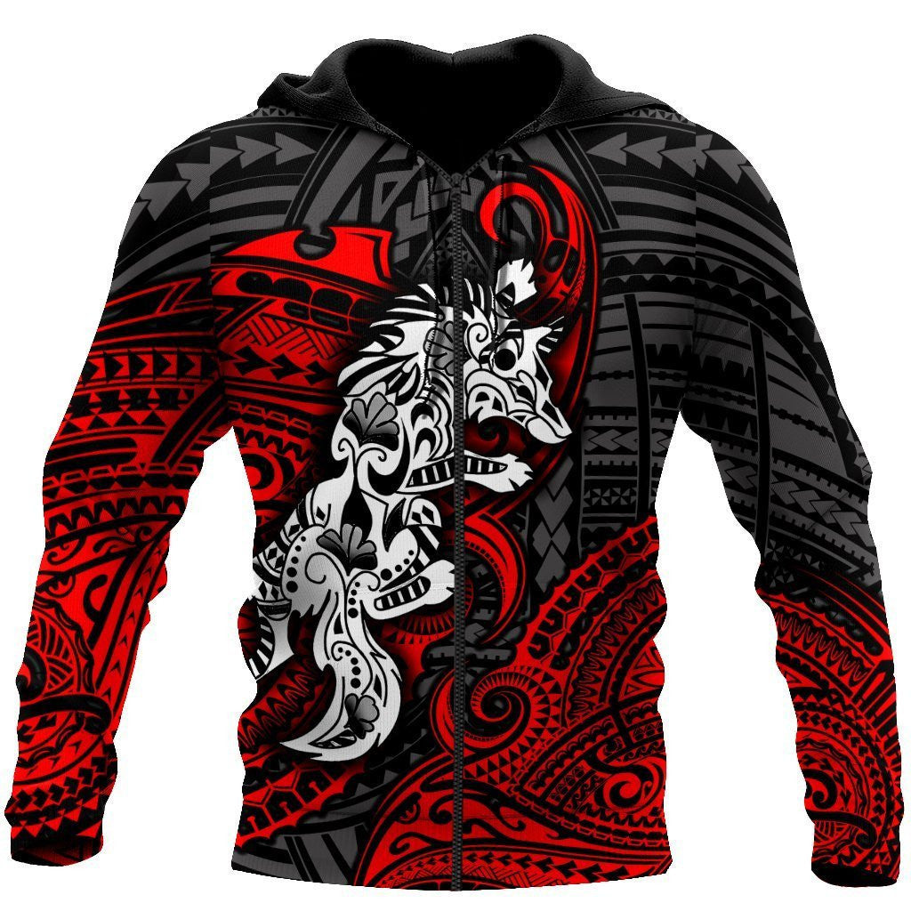 Amazing Polynesian Wolf Tattoo Unisex Hoodie-ML - Amaze Style™