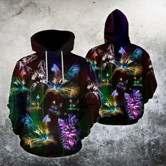 Amazing Colorful Cat Over Printed Hoodie Tshirt for Men and Women-ML - Amaze Style™