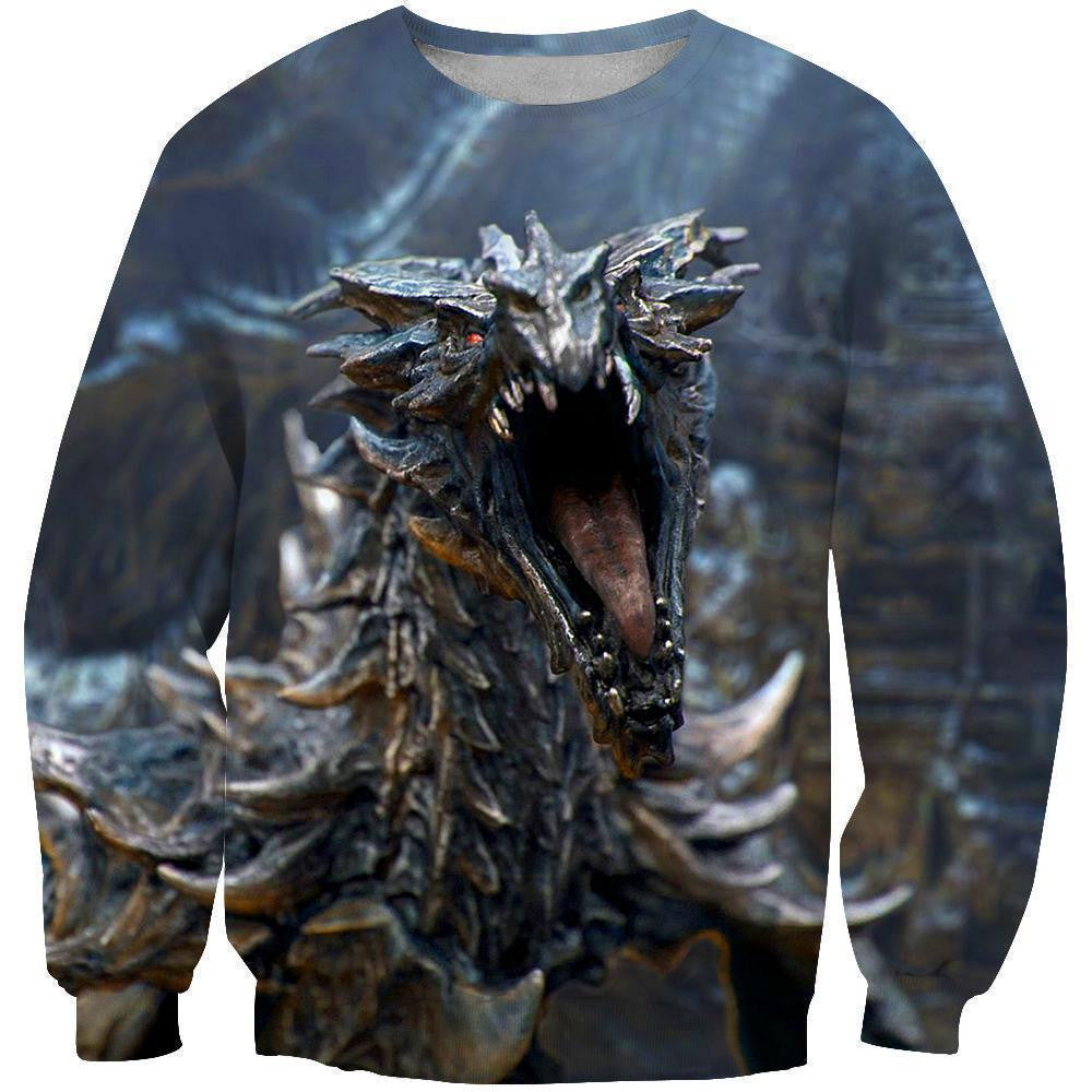 Alduin Skyrim Dragon All Over Print 3D Hoodie