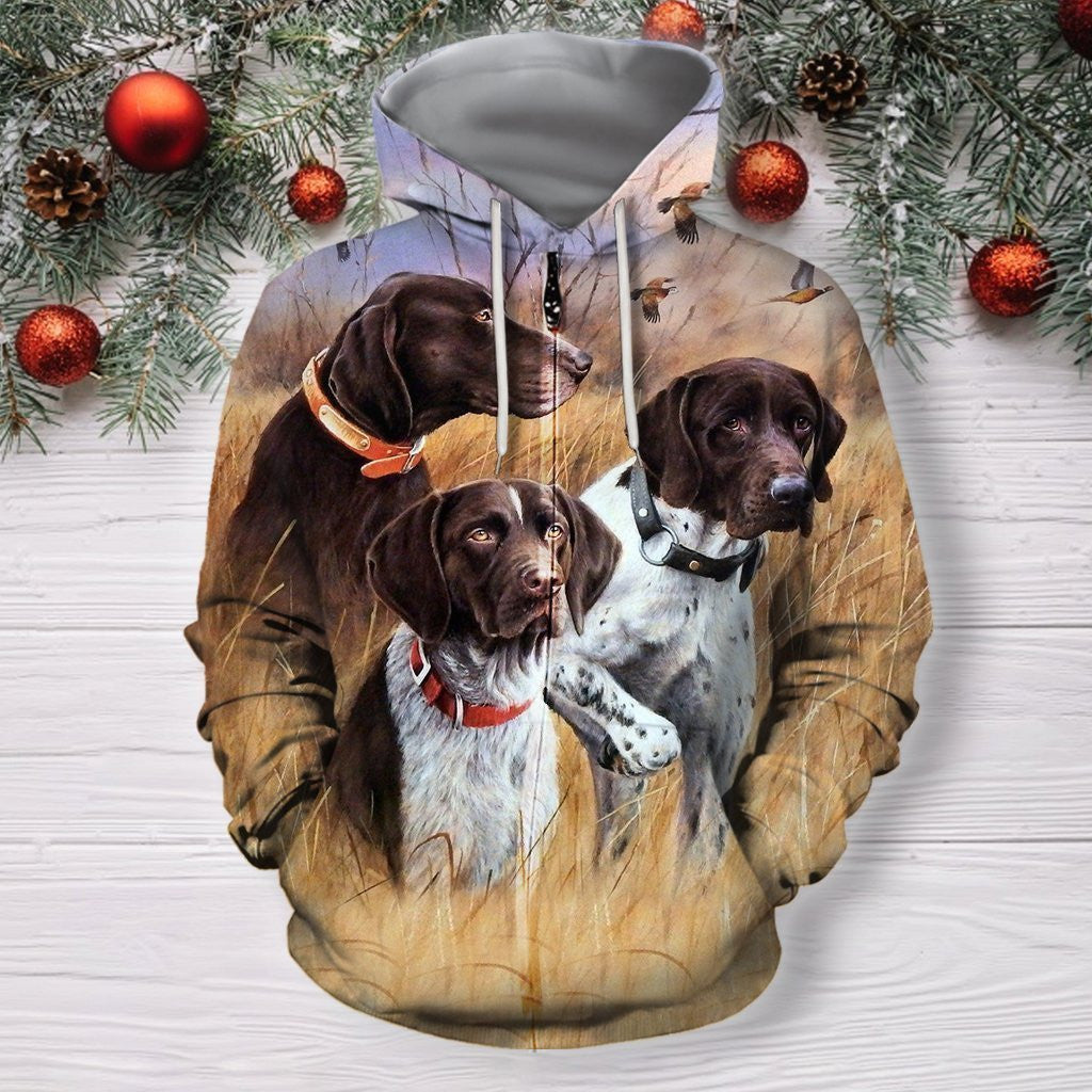 3D All Over Print 3 Hunting Dog Hoodie - Amaze Style™