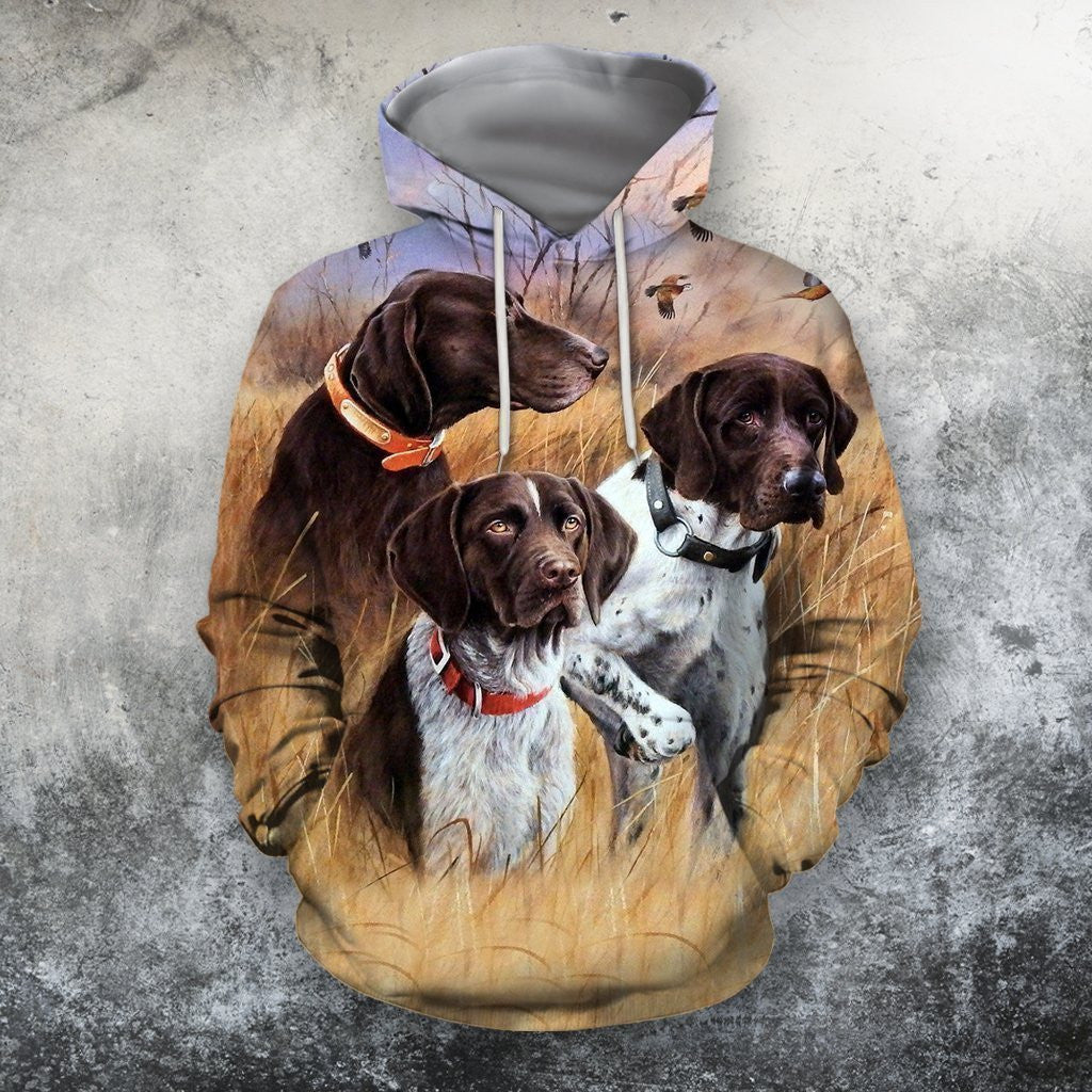 3 Hunting Dog Hoodie 3D All Over Printed