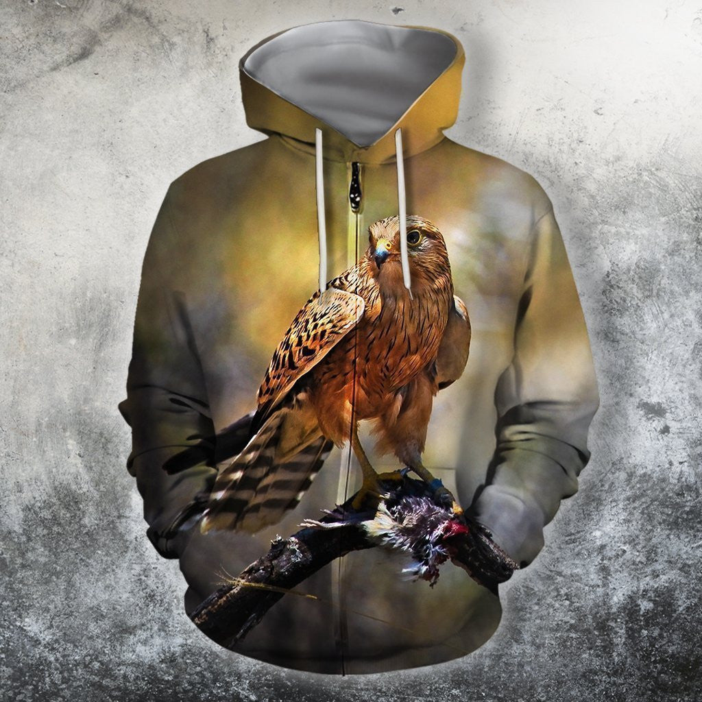 Animals Hawks Hunting Hoodie 3D All Over Printed