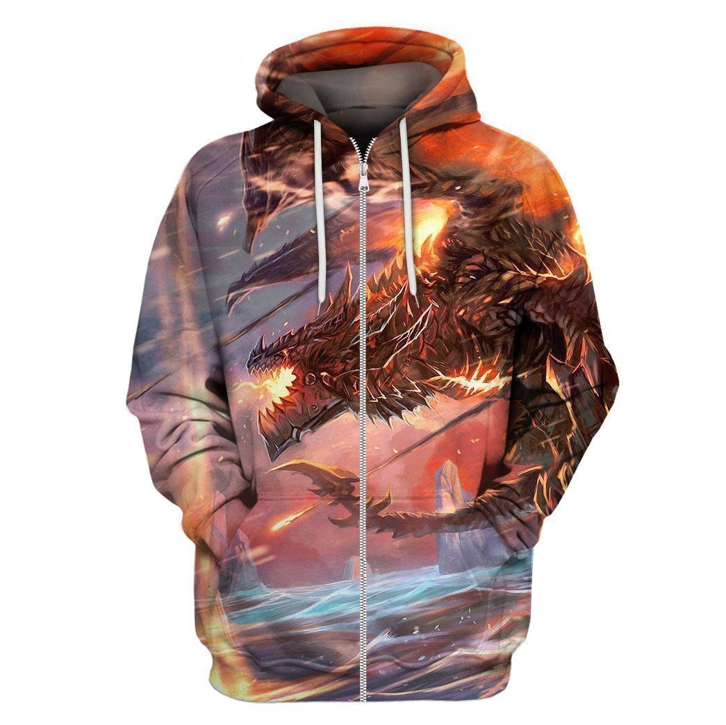 Apocalyptic Dragon Hoodie 3D All Over Printed