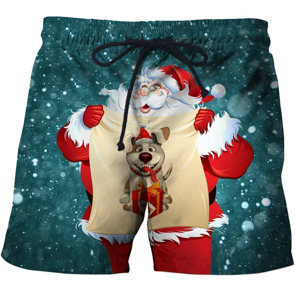 Santa Ugly Christmas And Shorts All Over Print 3D Hoodie