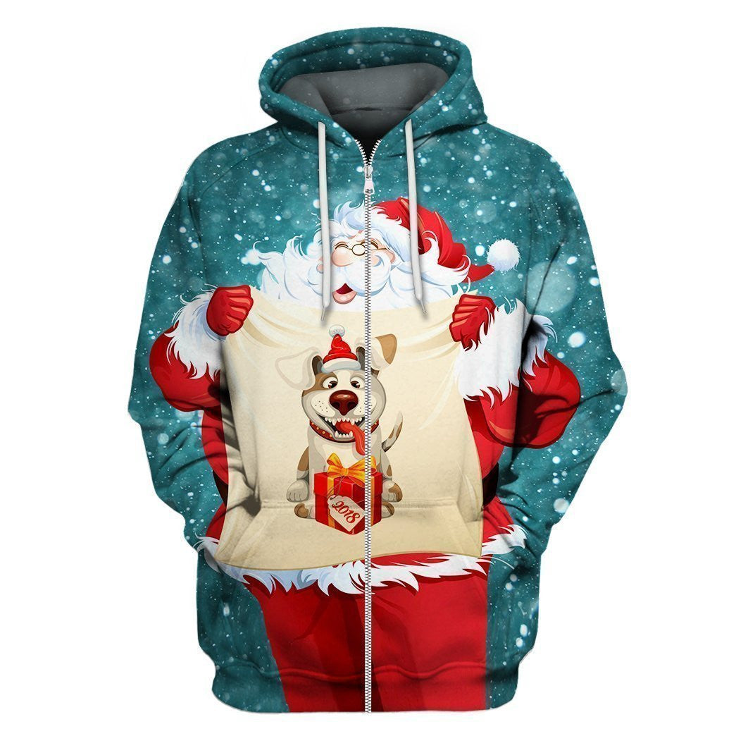 Santa Ugly Christmas And Shorts All Over Print 3D Hoodie