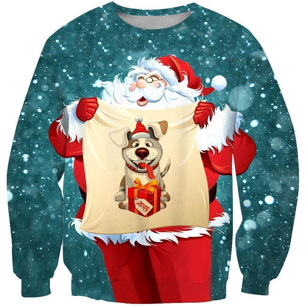 Santa Ugly Christmas And Shorts All Over Print 3D Hoodie