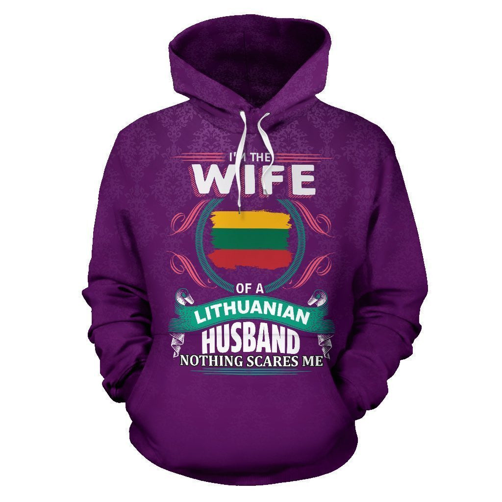 Lithuania - The Wife Of a Lithuanian Husband Hoodie - Amaze Style™-Apparel