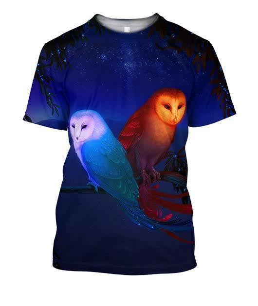 Couple Owl All Over Print 3D Hoodie