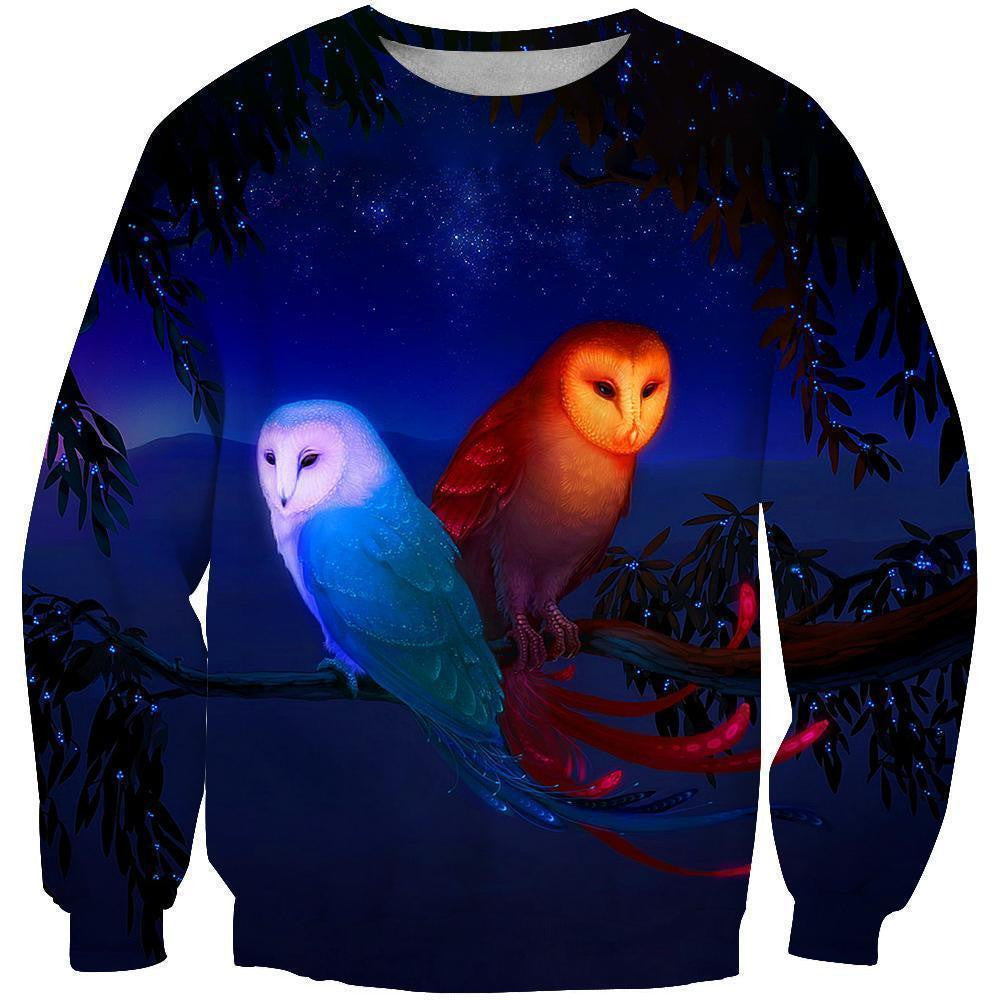 Couple Owl All Over Print 3D Hoodie