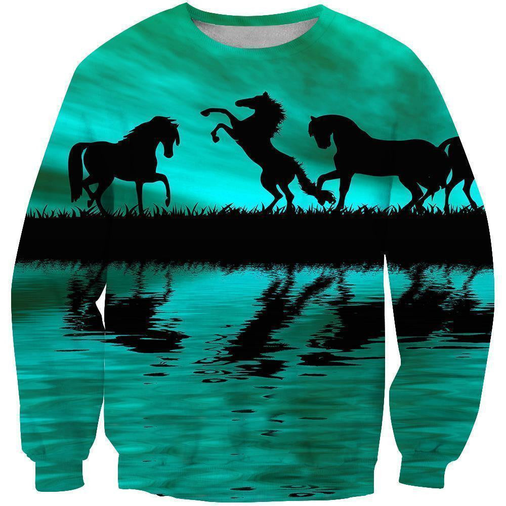 Animals Horse Hoodie 3D All Over Printed