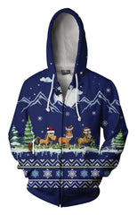 Horse On Christmas Shirts Hoodie 3D All Over Printed