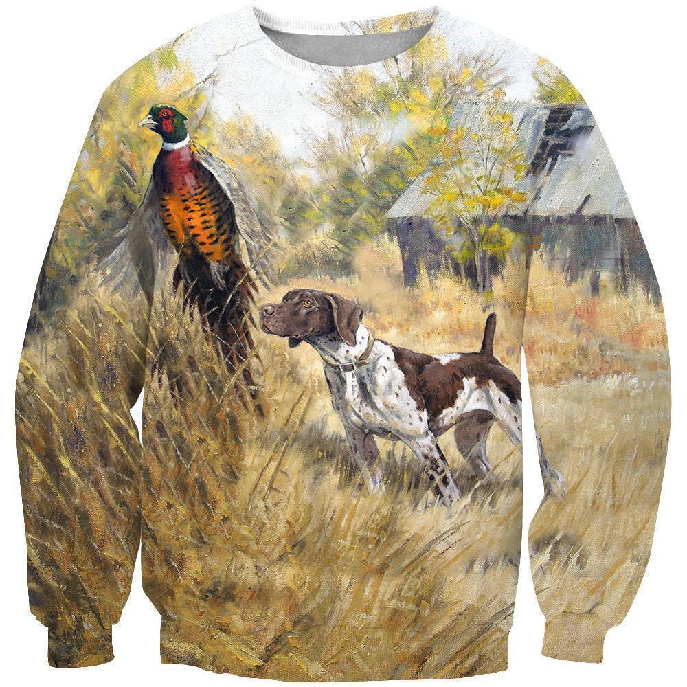 3 Hunting Dog Pheasant Hoodie 3D All Over Printed