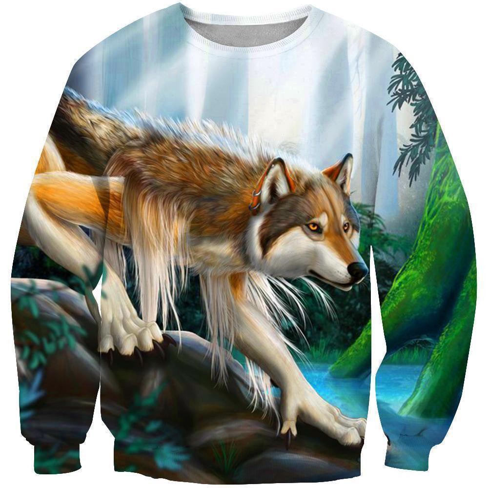 Animals Wolves Hoodie 3D All Over Printed