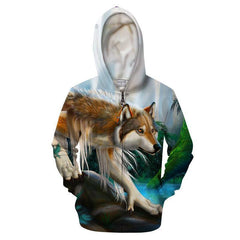 Animals Wolves Hoodie 3D All Over Printed