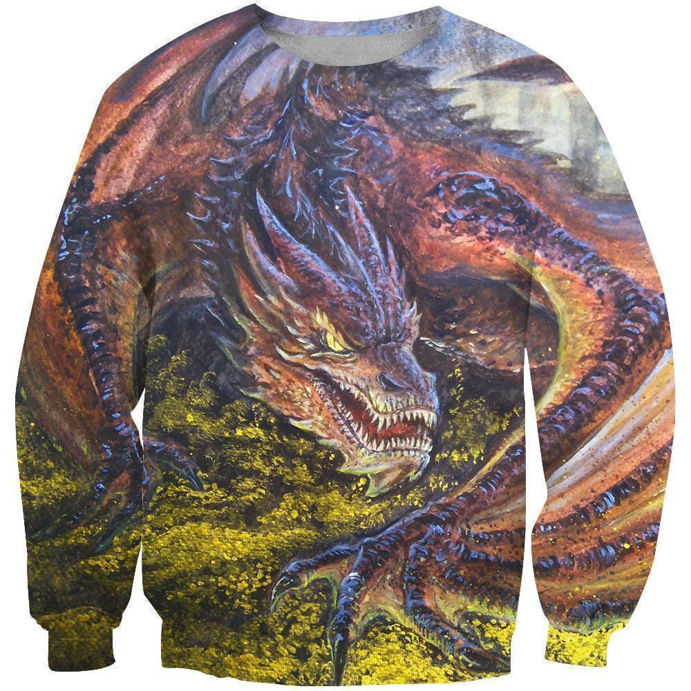 Aod Dragon Art Nature Hoodie 3D All Over Printed