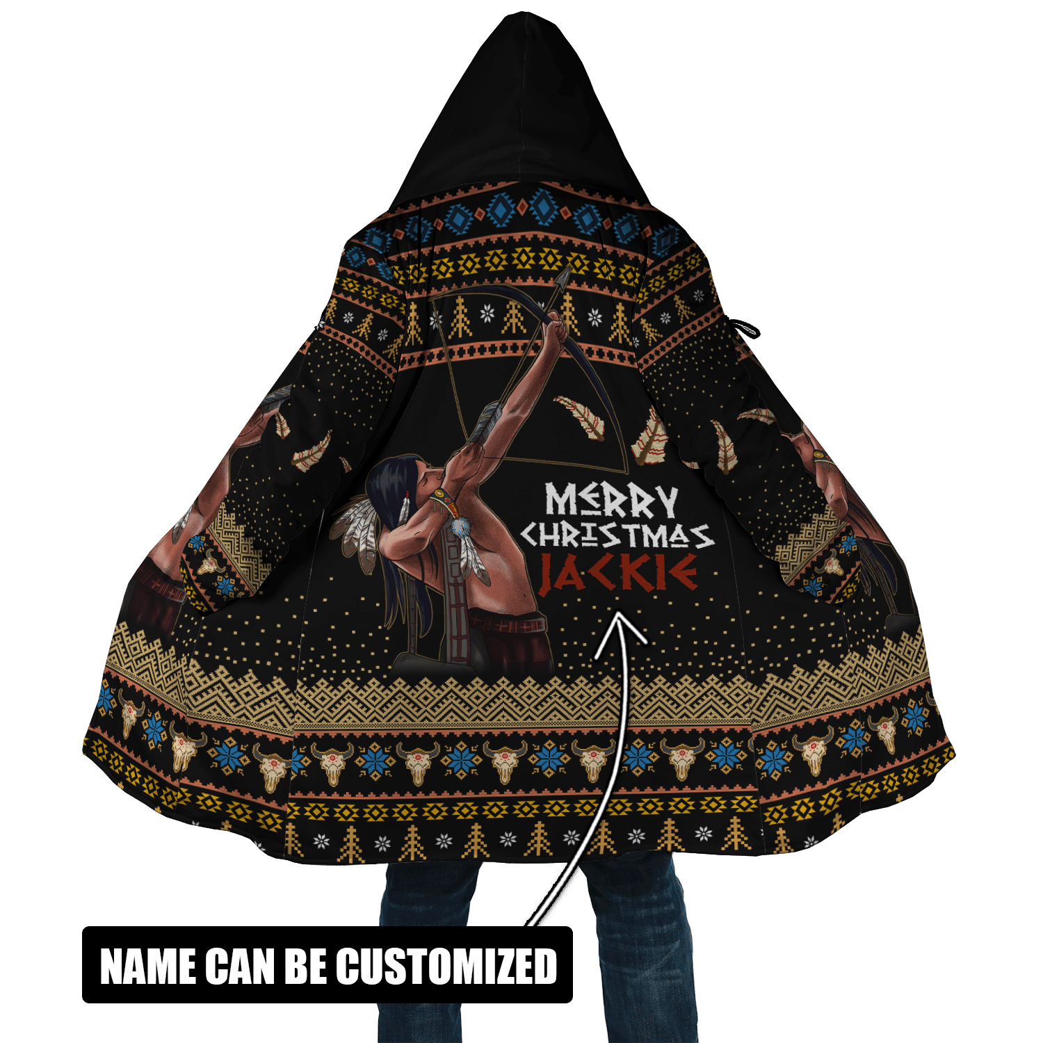 Native Archer Native American Christmas Customized All Overprinted Cloak- Am Style Design - Amaze Style™