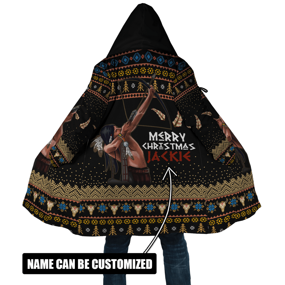 Native Archer Native American Christmas Customized All Overprinted Cloak- Am Style Design - Amaze Style™