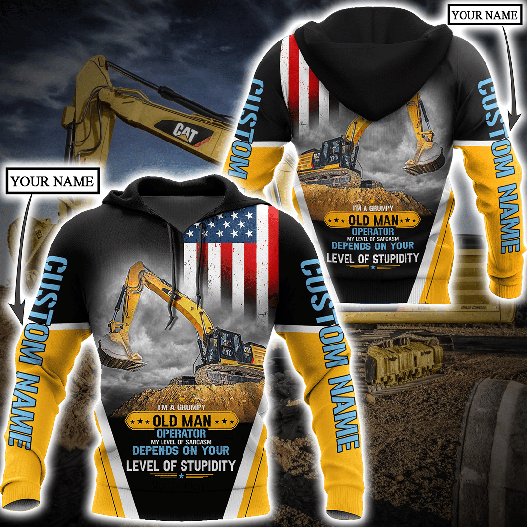 3D All Over Printed Excavator  Unisex Shirts Custom Name XT DD20022102 - Amaze Style™