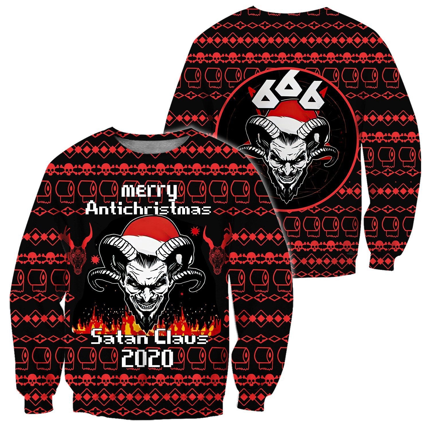 Merry Anti-Christmas Satanic Hoodie For Men And Women