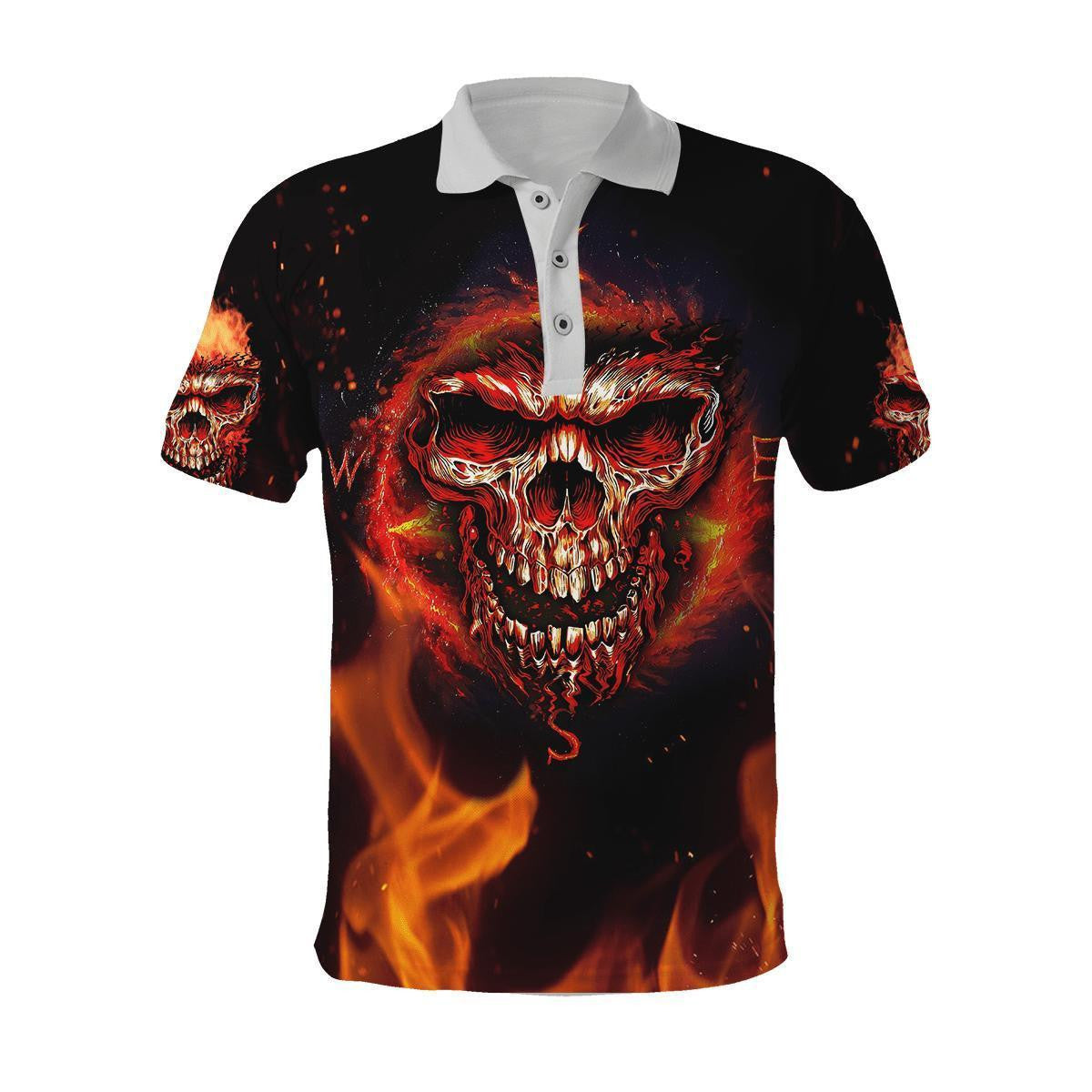 Angry Skulls On Fire Art Hoodie For Men And Women