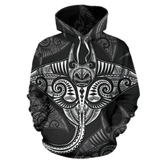 American Samoa Manta Ray Fish All Over Hoodie TT050838 - Amaze Style™-Apparel