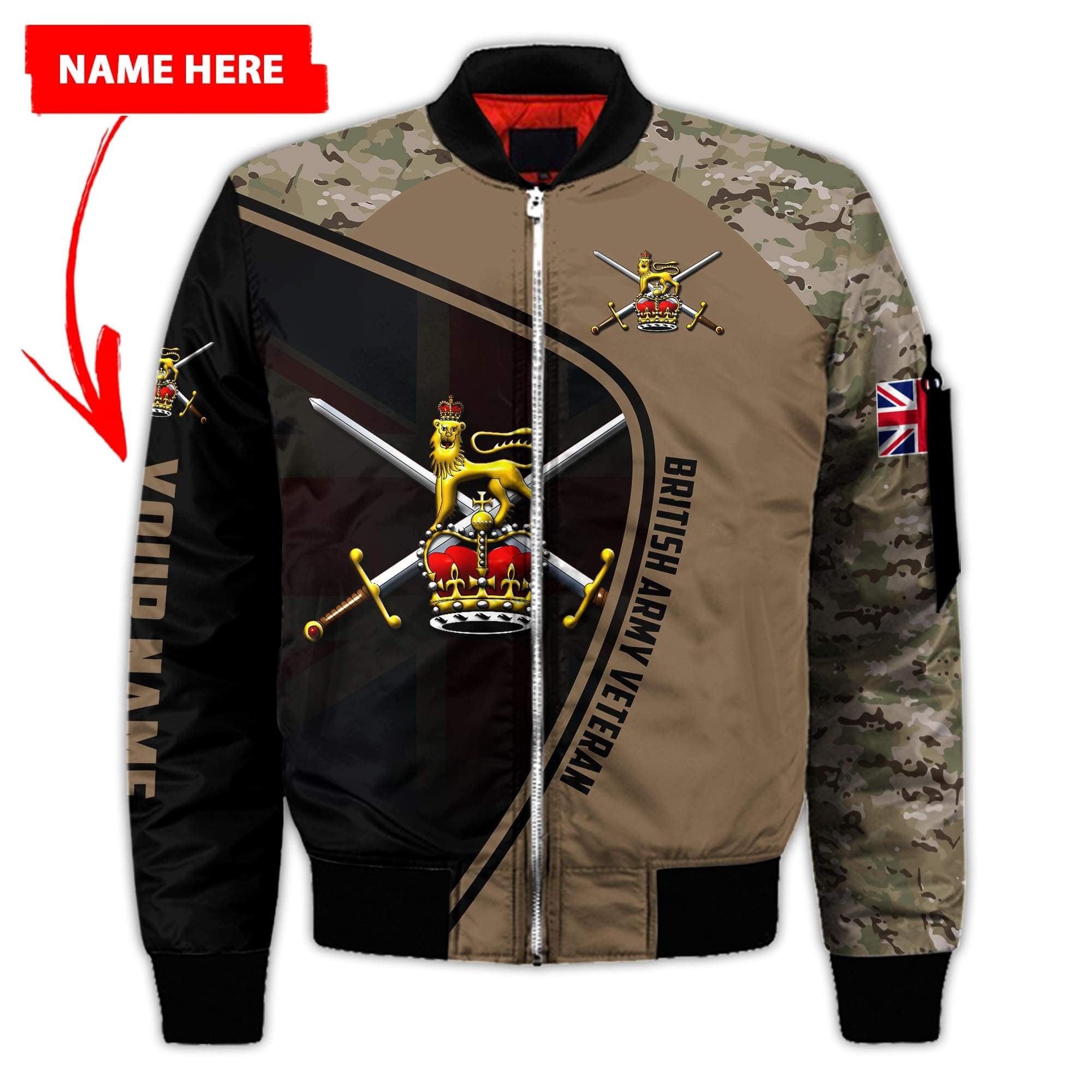 Custom Name Xt British Army 3D Printed Shirts Hoodie