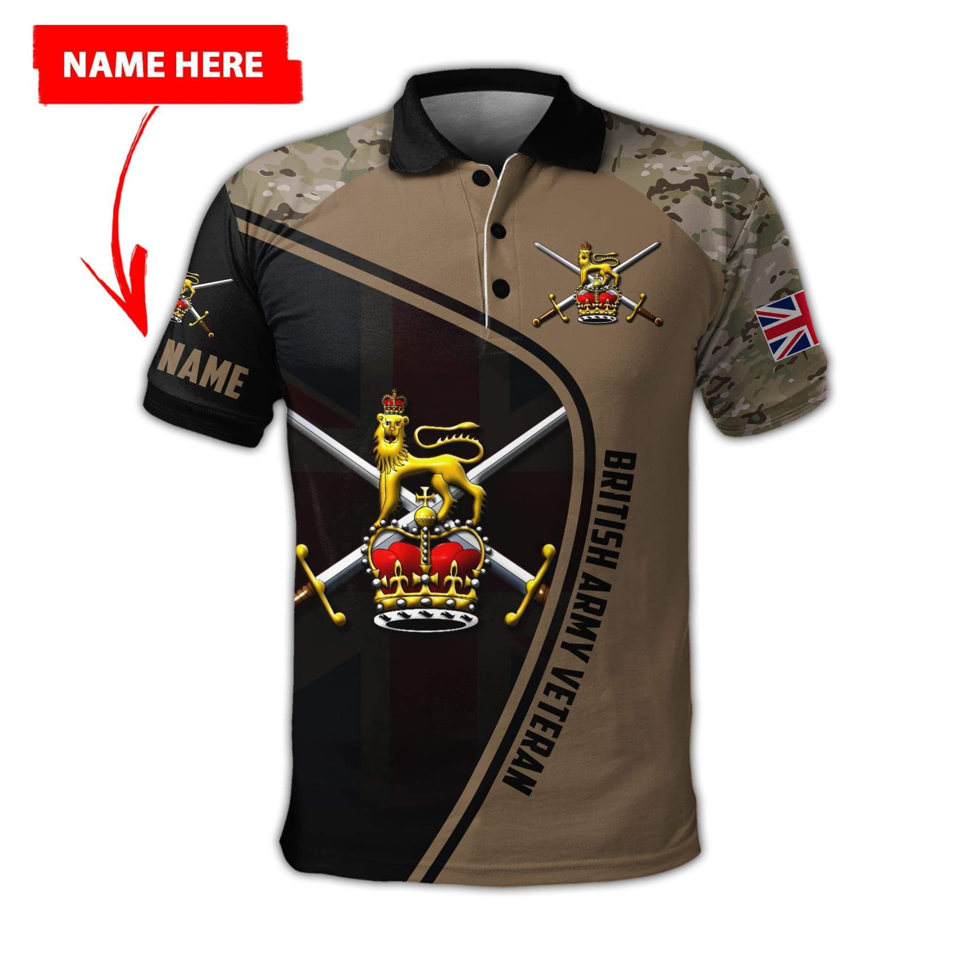 Custom Name Xt British Army 3D Printed Shirts Hoodie