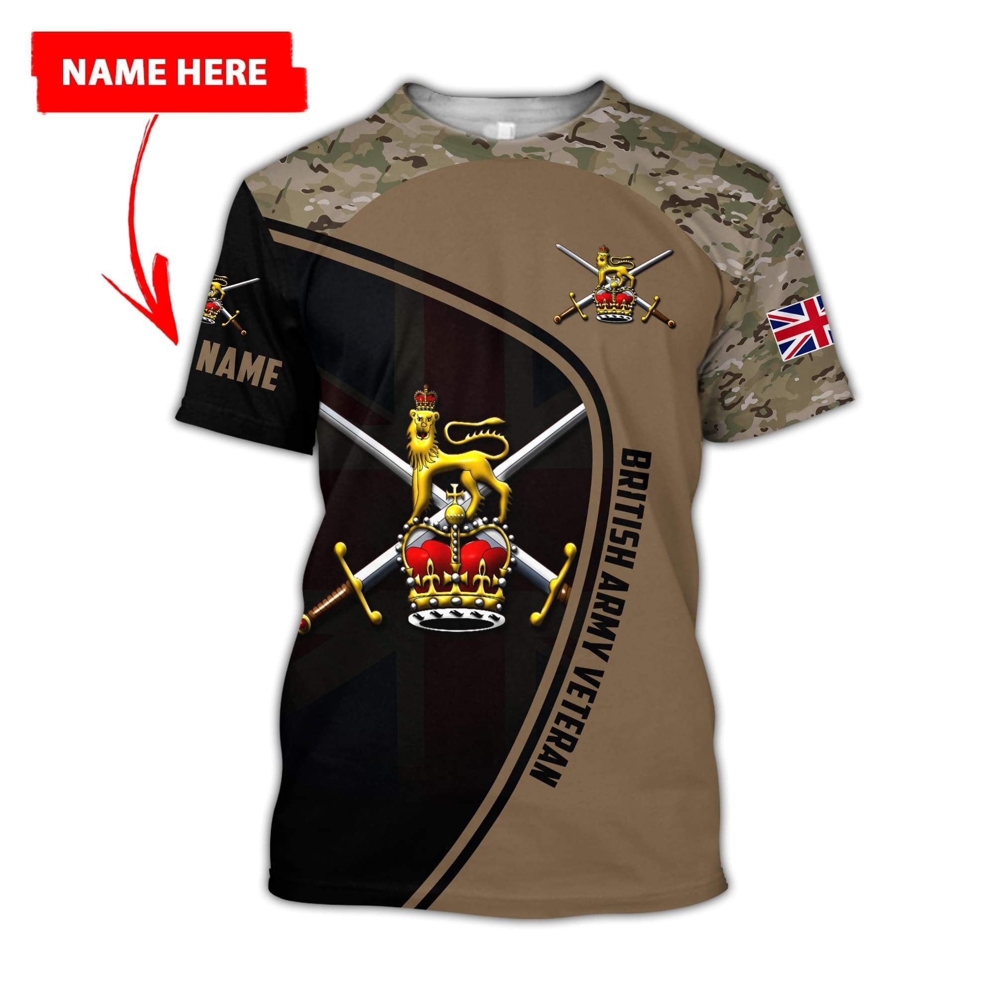 Custom Name XT British Army 3D Printed Shirts - Amaze Style™