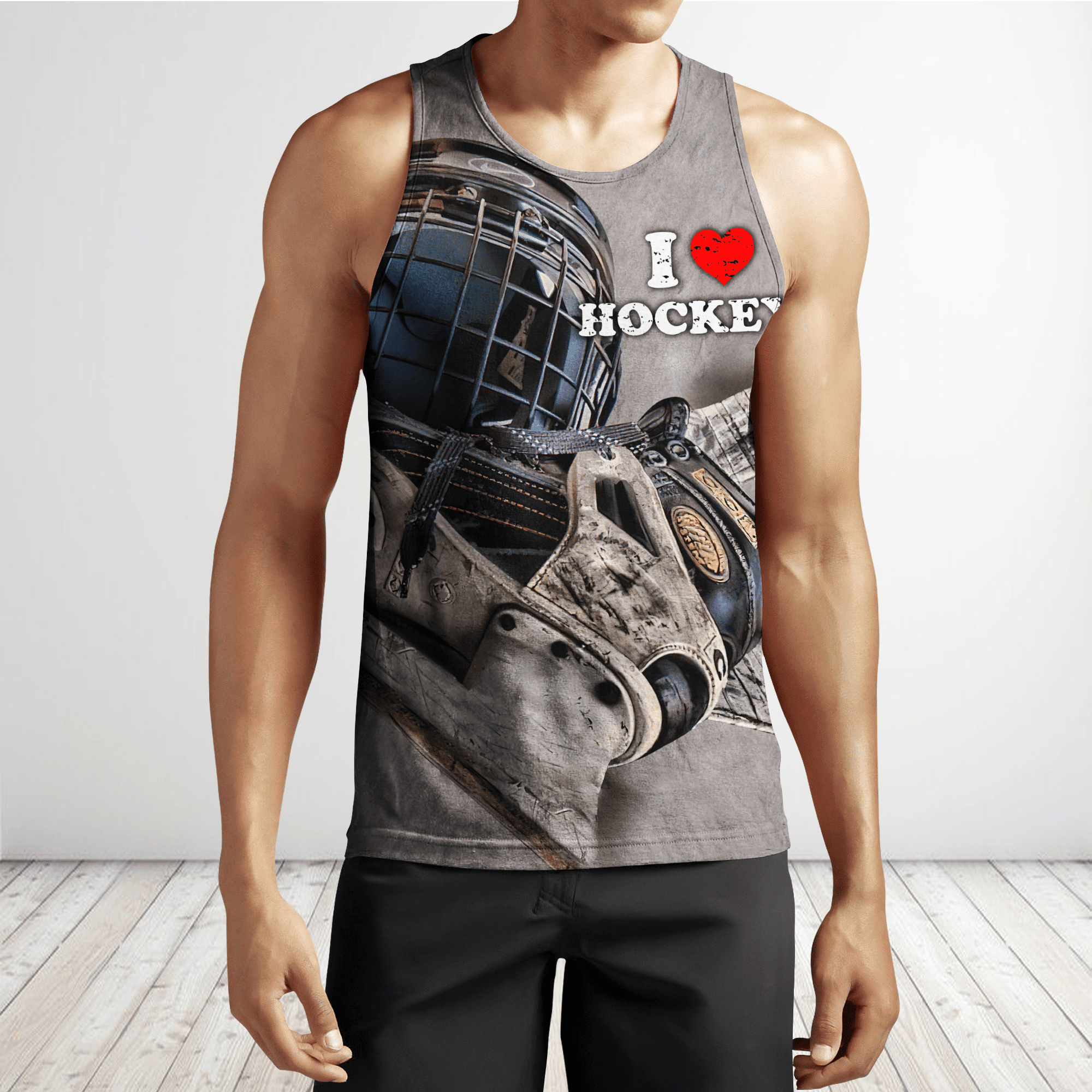 I Love Hockey Unisex Shirts Hoodie 3D All Over Printed