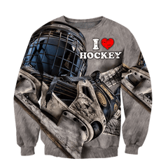 3D All Over Printed I Love Hockey  Unisex Shirts - Amaze Style™-Apparel