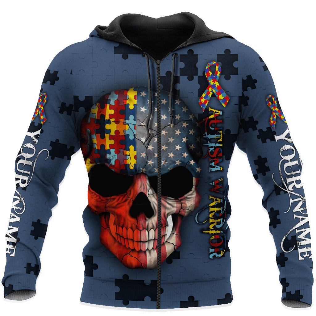 Autism Awareness Unisex Shirts Custom Name Hoodie 3D All Over Printed