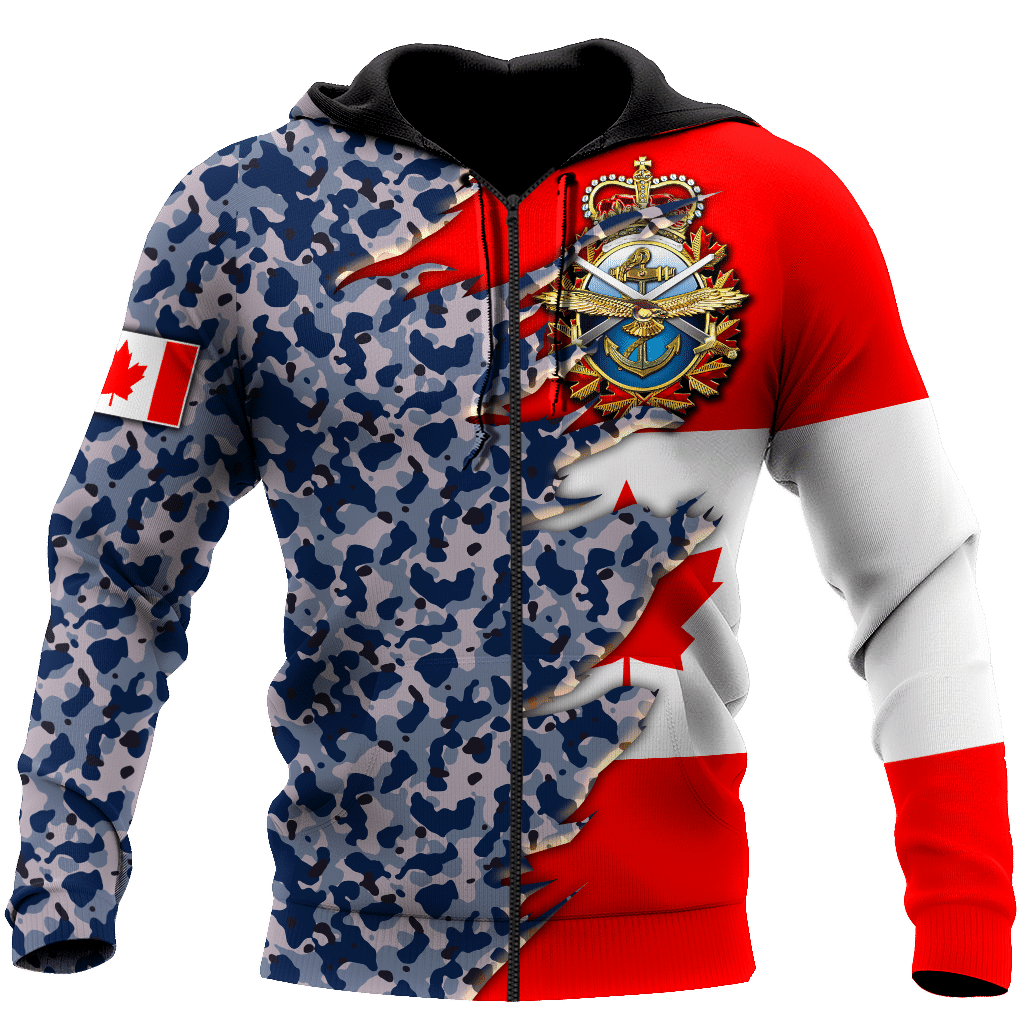 Canadian Navy Veteran 3D All Over Printed Shirts Hoodie