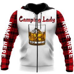 Camping Lady Unisex Shirts Custom Name Hoodie 3D All Over Printed