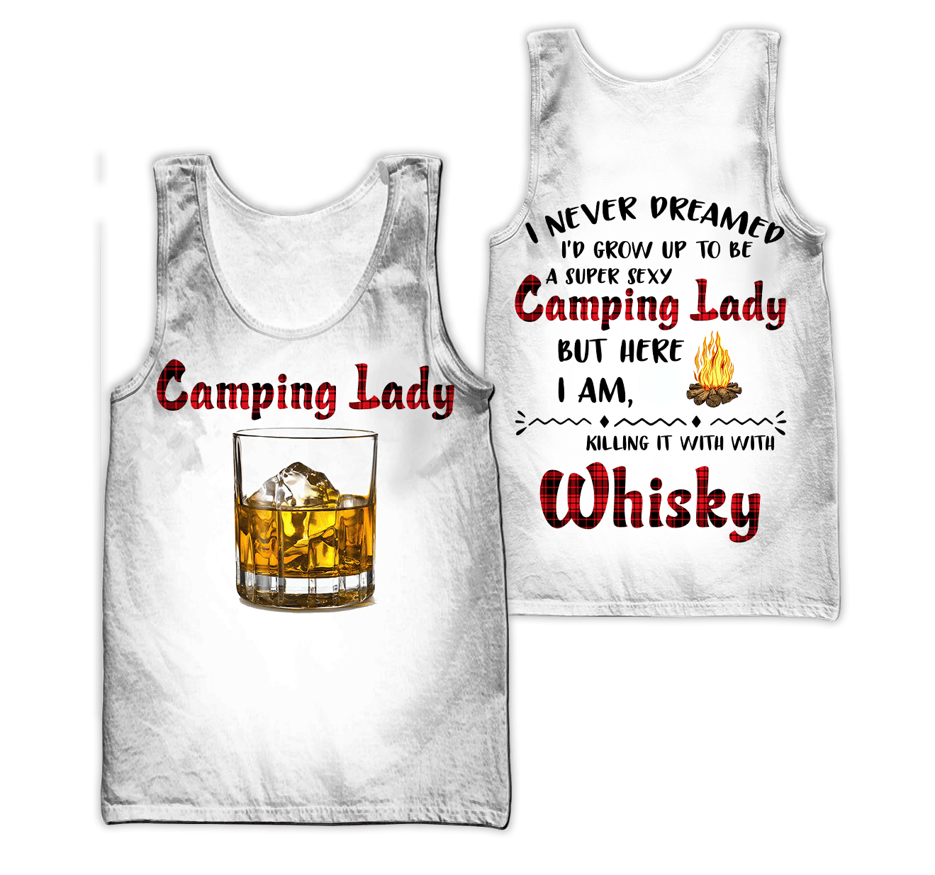 Camping Lady Unisex Shirts Custom Name Hoodie 3D All Over Printed