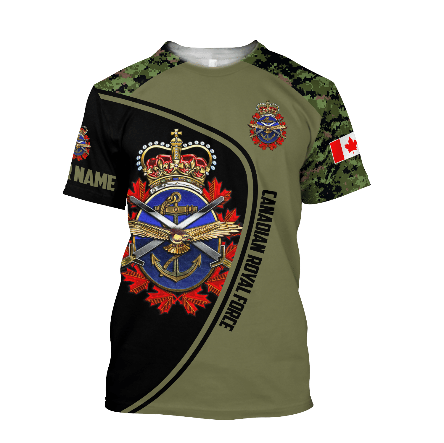 Personalized Name Xt Canadian Armed Forces Veteran 3D All Over Printed Shirts Hoodie