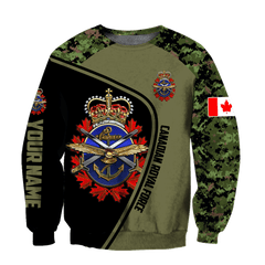 Personalized Name Xt Canadian Armed Forces Veteran 3D All Over Printed Shirts Hoodie