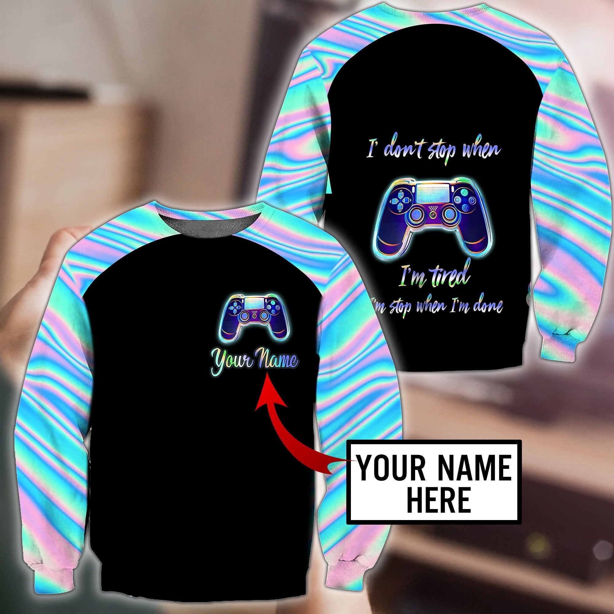 Game Lover Unisex Shirts Custom Name Hoodie 3D All Over Printed