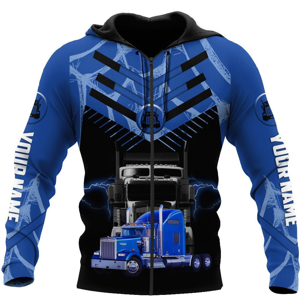 Truck Lover Unisex Shirts Custom Name Hoodie 3D All Over Printed