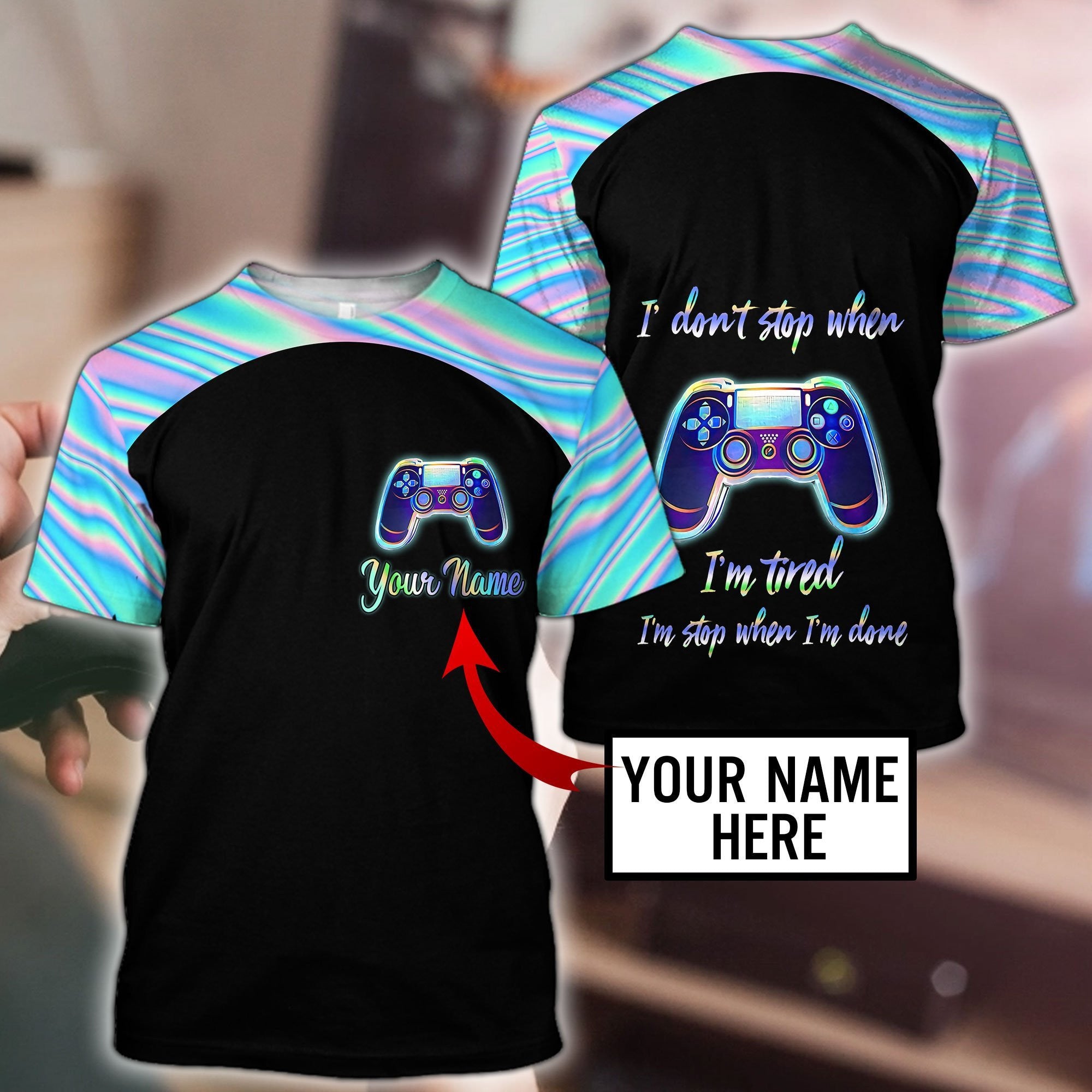 Game Lover Unisex Shirts Custom Name Hoodie 3D All Over Printed