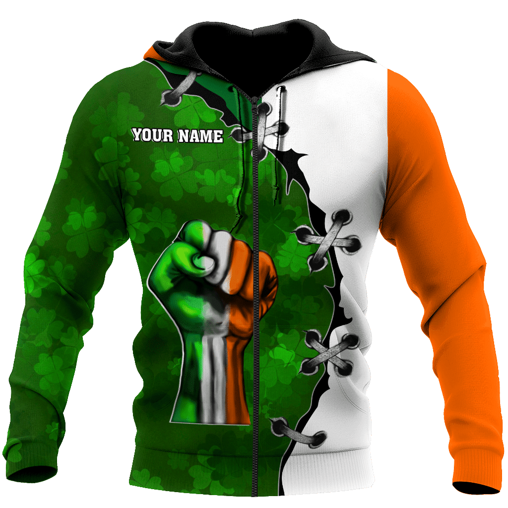 Irish Pride- St Patrick Day Unisex Shirts Custom Name Xt Hoodie 3D All Over Printed