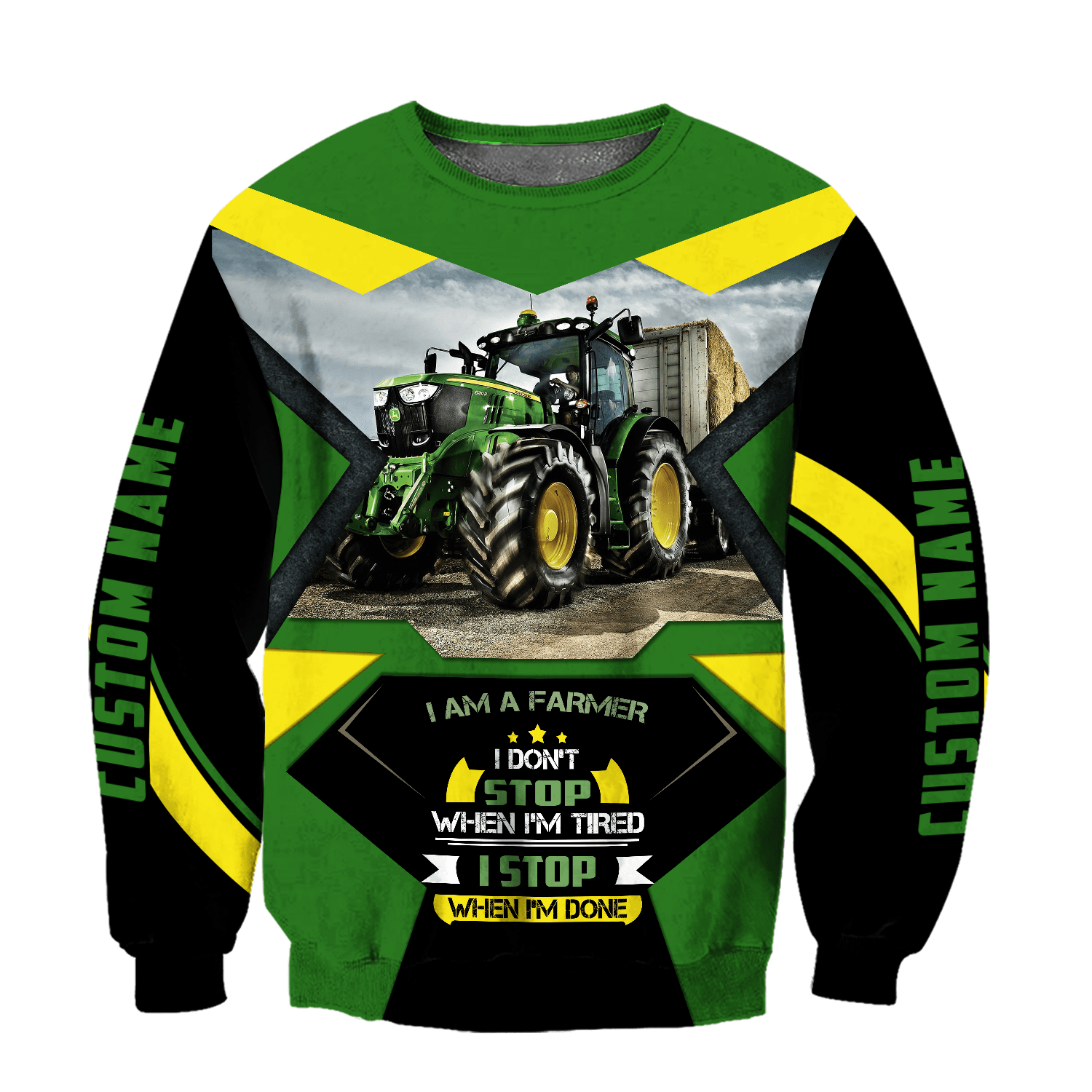 Tractor Unisex Shirts Custom Name Hoodie 3D All Over Printed