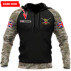 Personalized Name Xt Bristish Veteran 3D Printed Clothes Hoodie