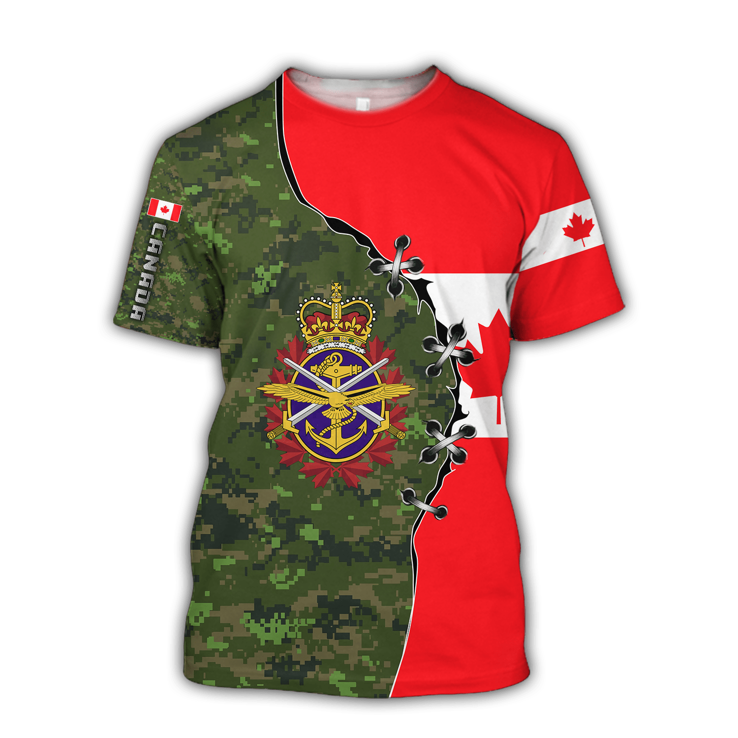 Canadian Veteran  3D All Over Printed Shirts